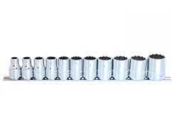 1/2\"DR SOCKET RAIL SET - 12PT SAE - 11PC