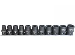 1/2\"DR IMPACT SOCKET RAIL SET - 6PT METRIC - 11PC