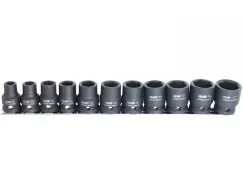 1/2\"DR IMPACT SOCKET RAIL SET - 6PT SAE - 11PC