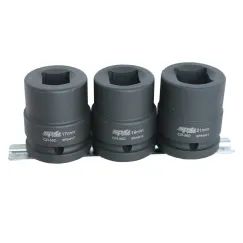3/4\"DR IMPACT SOCKET RAIL SET - DOUBLE SQUARE - METRIC - 3PC