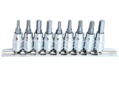 1/4\"DR INHEX SOCKET RAIL SET - 9PC - METRIC/SAE