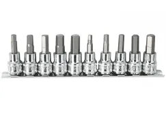 1/4\"DR & 3/8\"DR INHEX SOCKET RAIL SET - 10PC - SAE