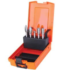 TUNGSTEN CARBIDE BURR SET - STEEL - 5PC