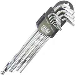 MAGNETIC BALL DRIVE HEX KEY SET - SAE CHROME - 13PC