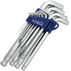 JUMBO MAGNETIC BALL DRIVE HEX KEY SET - SAE CHROME - 13PC