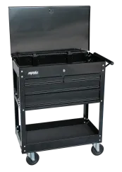 DIAGNOSTIC TROLLEY - 4 DRAWER BLACK/BLACK