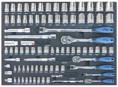 FOAM TRAY - METRIC/SAE - 84PC - SOCKETS & ACCESSORIES INCLUDED
