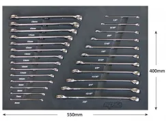FOAM TRAY - METRIC/SAE - 25PC - SPANNERS INCLUDED