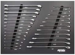 FOAM TRAY - PREMIUM METRIC/SAE - 25PC - SPANNERS INCLUDED