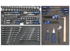 FOAM TRAY TOOL KIT - METRIC/SAE - 133PC - (NO TOOL BOX)