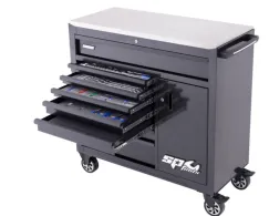 Sumo Series Roller Cabinet Tool Kit with Power Tool Cupboard - 336pc - Metric/SAE - Black/Black - FOAMED