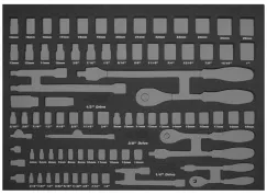 EVA FOAM TOOL STORAGE (84PC METRIC/SAE) - SOCKETS
