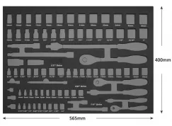 EVA FOAM TOOL STORAGE (84PC METRIC/SAE) - SOCKETS