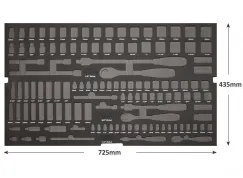 EVA FOAM TOOL STORAGE (122PC METRIC/SAE) - SOCKETS
