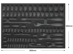 EVA FOAM TOOL STORAGE (84PC METRIC/SAE) - SOCKETS