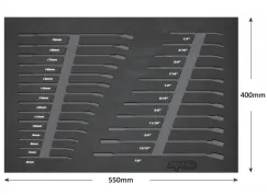 EVA FOAM TOOL STORAGE (25PC METRIC/SAE) - SPANNERS