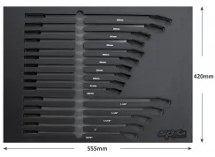 EVA FOAM TOOL STORAGE (15PC METRIC/SAE) - SPANNERS
