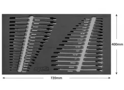 EVA FOAM TOOL STORAGE (34PC METRIC/SAE) - SPANNERS