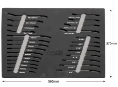 EVA FOAM TOOL STORAGE (26PC METRIC/SAE) - SPANNERS