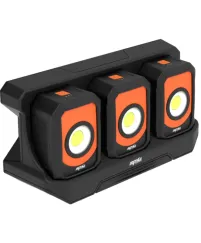 3PC Compact Multi-Light Mag Light Bank - Includes Charging / Mounting Dock