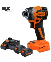 18V 1/4\" Hex Bit Brushless 4 Mode Variable Speed Impact Driver Kit - 5.0AH X 2 - SX Drive
