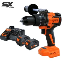 18V 13MM (1/2\") Brushless 2 Speed Hammer Drill/Driver Kit - 5.0AH X 2 - SX DRIVE