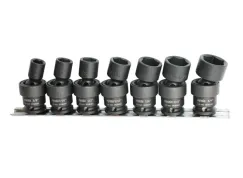 3/8\"Dr Impact Socket Rail Set - 6pt SAE Swivel - 7pc