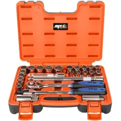 1/2\"Dr Socket Set in X-Case - 12pt Metric/SAE - 26pc