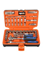 1/4\"Dr & 3/8\"Dr Socket Set in X-Case - 12pt Metric/SAE - 42pc