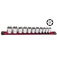XTREME GRIP SOCKET 1/2DR 11PC SAE 3/8-1 ANTI-SL