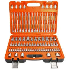 1/4\"Dr, 3/8\"Dr & 1/2\"Dr Socket Bit Set - Hex & Torx - Metric/SAE - 84PC