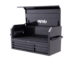 Sumo Series Power Hutch Top Box - 5 Drawer - Black/Black Handles