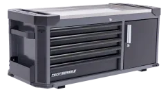 Tech Series Tool Box with Power Tool Cupboard - 5 Drawer - Diamond Black