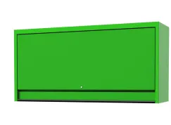 73\" USA SUMO SERIES WIDE POWER TOP HUTCH - SHELF, PEGBOARD, LIGHT - GREEN/BLACK