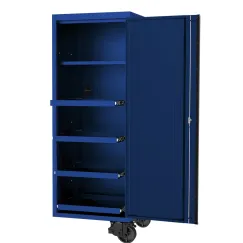 27\" USA SUMO SERIES SIDE CABINET - 4 ROLLER SHELVES & 1 FIXED SHELF - BLUE/BLACK