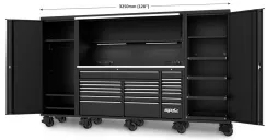 128\" USA SUMO SERIES COMPLETE WORKSTATION - BLACK/CHROME