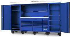 128\" USA SUMO SERIES COMPLETE WORKSTATION - BLUE/BLACK