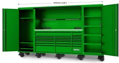128\" USA SUMO SERIES COMPLETE WORKSTATION - GREEN/BLACK