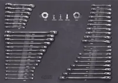EVA Tool Kit 45pc MET/SAE GearDrive/Stubby Spanners + 5pc Finger Ratchet Set