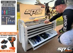 Off Road Series Field Service Tool Kit - 250pc - Metric/SAE - White/Black - Plus Extra EVA Foam Trays