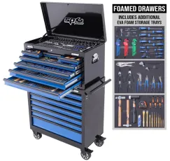 Sumo Custom Series Tool Kit - 417pc - Metric/SAE - Blue - Plus Bonus Eva Trays