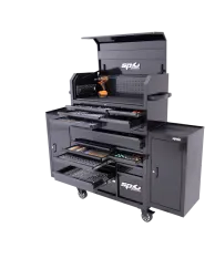 Sumo Series Power Hutch Tool Kit with Dual Side Cabinets - 576pc - Metric/SAE - Black/Black Handles