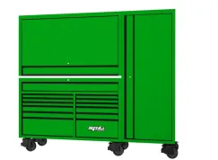 USA Sumo Series Workstation Tool Kit - 87\" - Metric/SAE - 517pc - Green/Black Handles