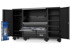 USA Sumo Series Workstation Tool Kit - 114\" - Metric/SAE - 707pc - Black/Chrome Handles