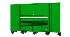 USA Sumo Series Workstation Tool Kit - 128\" - Metric/SAE - 708pc - Green/Black Handles