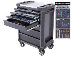 Tech Series Roll Cab 223PC Metric/SAE Tool Kit BONUS EVA