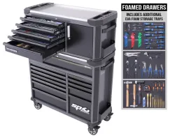 Tech Series Tool Kit With Power Tool Cupboard - 346pc - Metric/SAE - Diamond Black BONUS EVAS