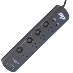 Power Board - 4 Outlet - 4 USB Ports