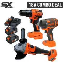 CORDLESS - 18V IMPACT/DRILL/GRINDER KIT 3PC