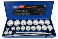 888 1DR SOCKET SET - 12PT 21PC METAL BOX